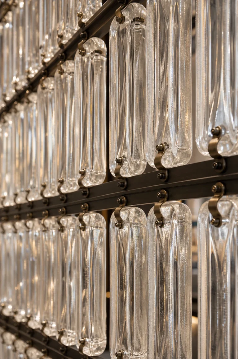 Panneaux suspendus rectangulaires en cristal — Référence d’application 014
