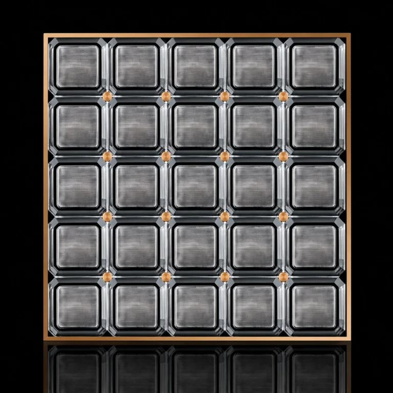 Panneau rectangulaire en cristal texturé à fibre optique — référence produit FO-002