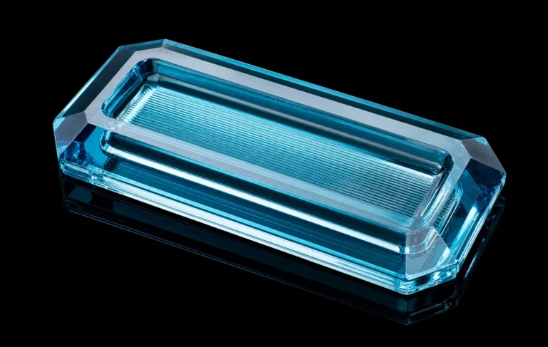 Panneau rectangulaire en cristal texturé à fibre optique — référence produit FO-005