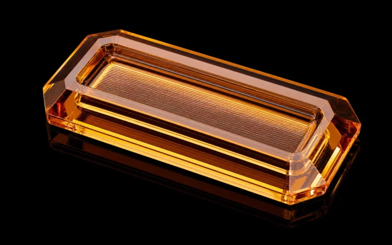 Panneau rectangulaire en cristal texturé à fibre optique — référence produit FO-006