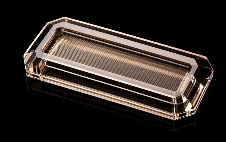Panneau rectangulaire en cristal texturé à fibre optique — référence produit FO-010